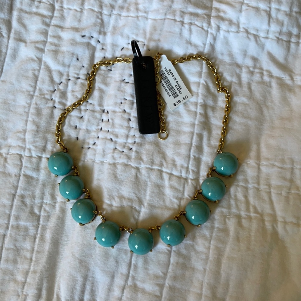 New w/ Tags JCrew Bubble Statement Necklace -Blue